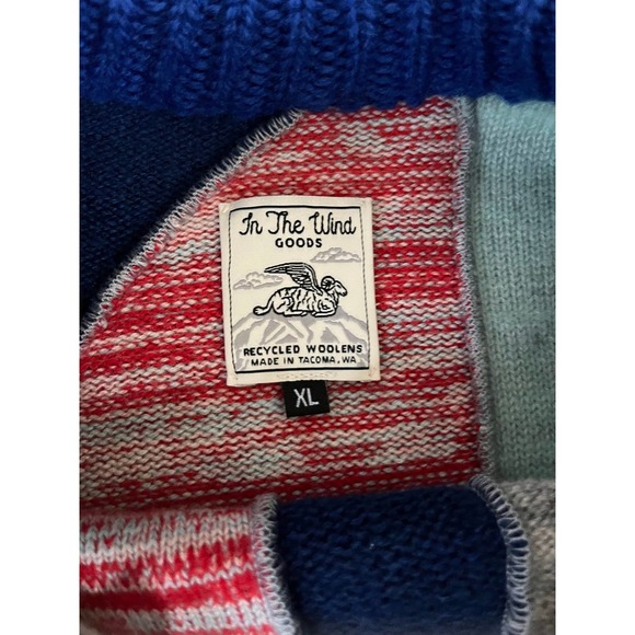 Recycled Wool Patchwork, Handmade Cozy Sweater by In The Wind Goods - Picture 9 of 9
